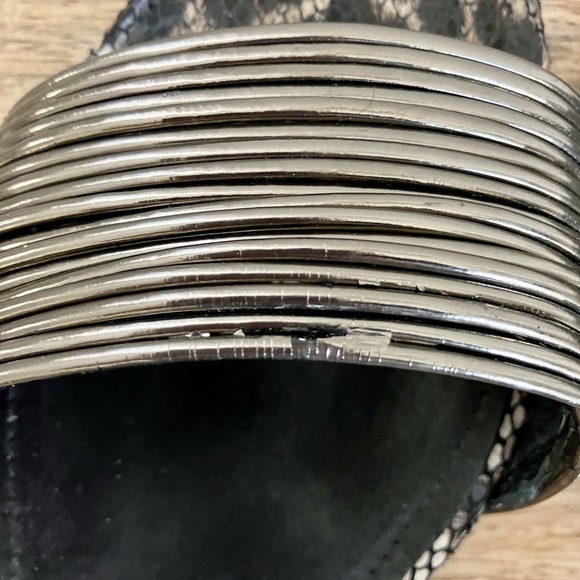 AGL Designer Attilio Giusti Leombruni Snakeskin Sandals Size 11.5(41.5) NEW - Picture 10 of 10